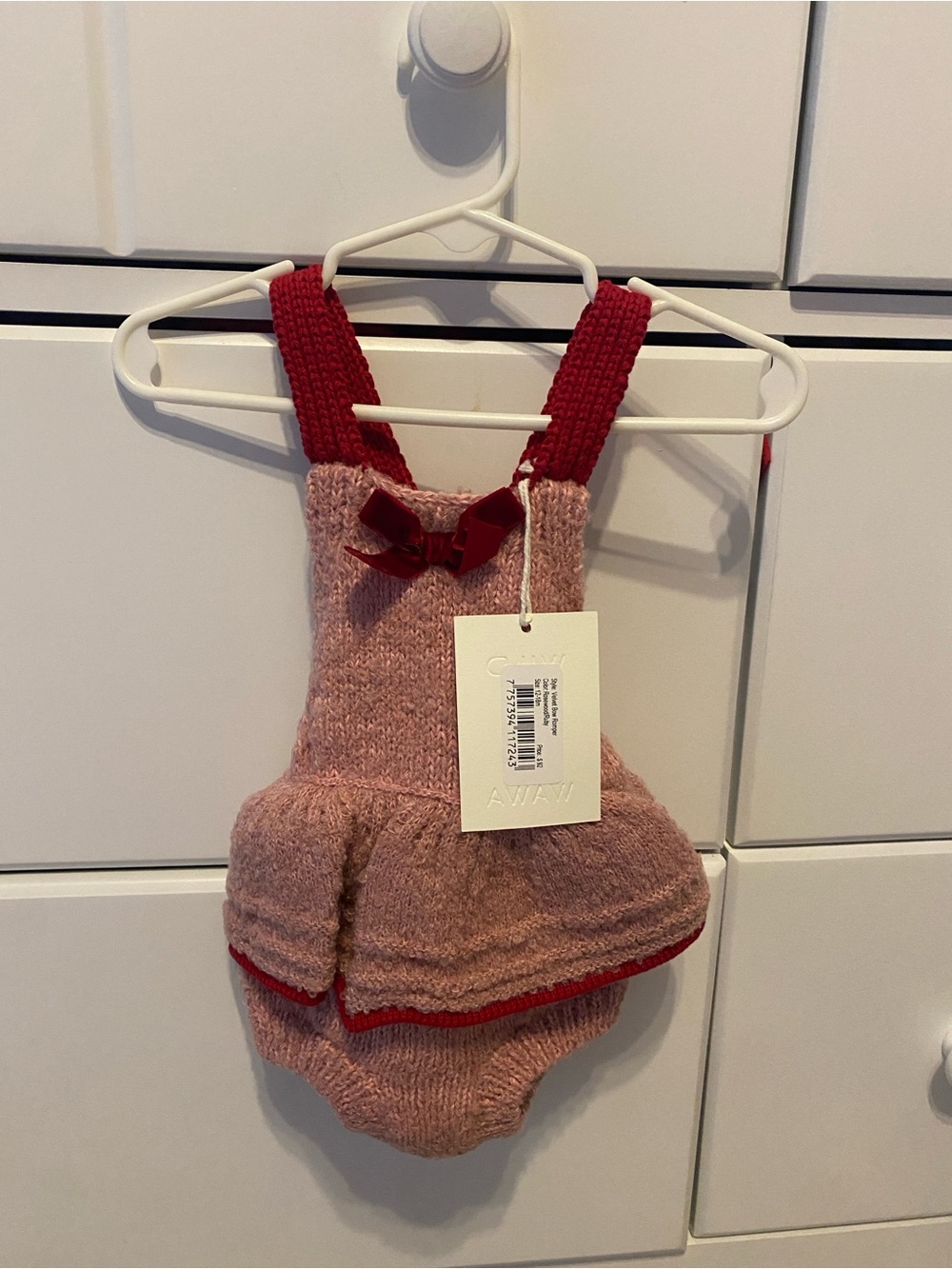 Wild Wawa Velvet Bow Romper / Size 12-18m / NWT